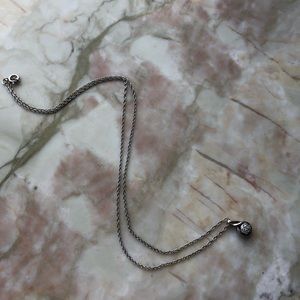 Sterling Silver Diamond Necklace